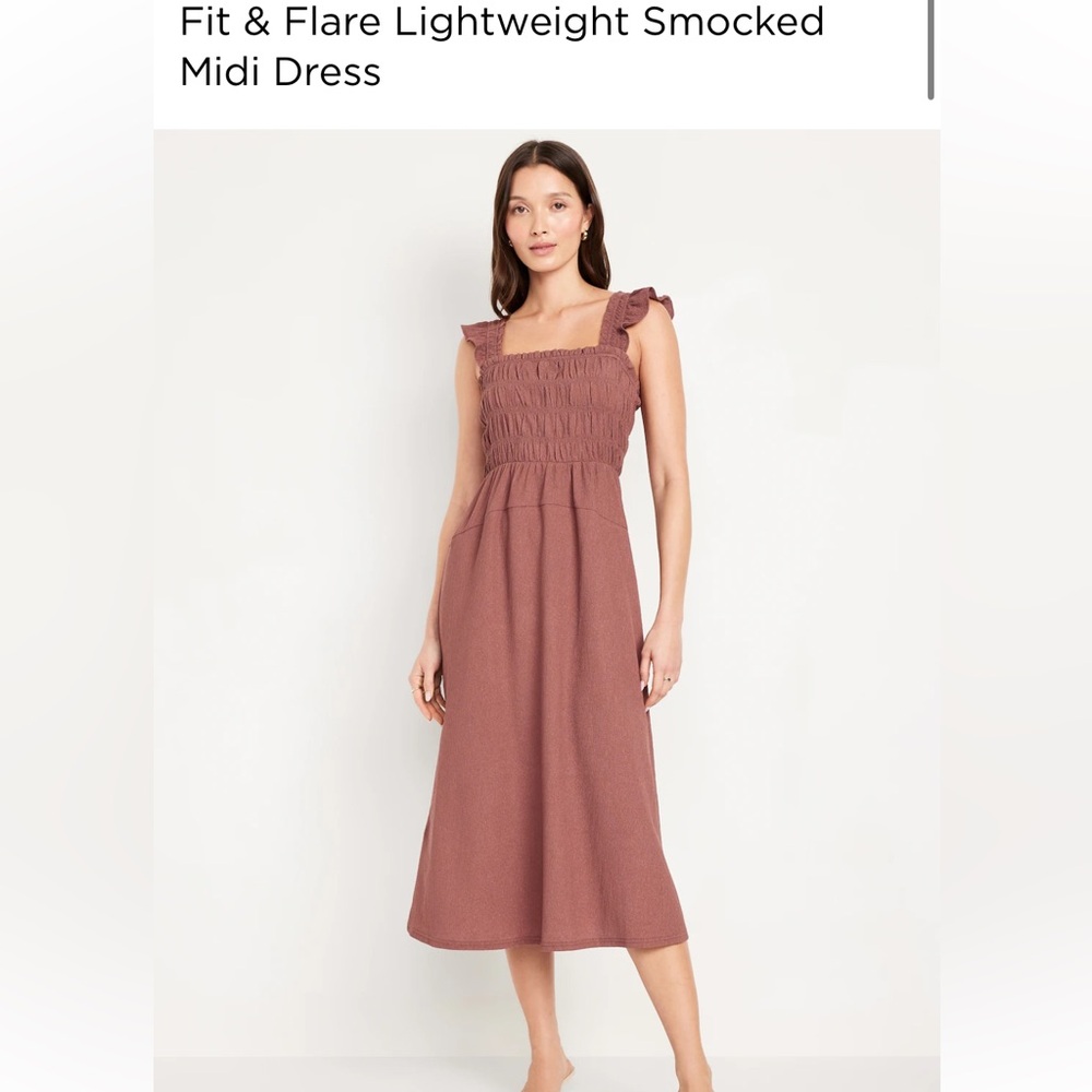 Fit & Flare Lightweight Smocked dress